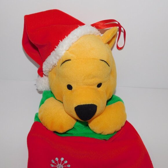 VTG Disney Winnie the Pooh 22" Plush Velour Feel Christmas Holiday Stocking - Picture 2 of 6